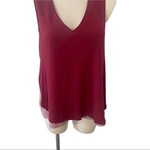 Anthropologie Deletta Double Layer Tank Top XL New